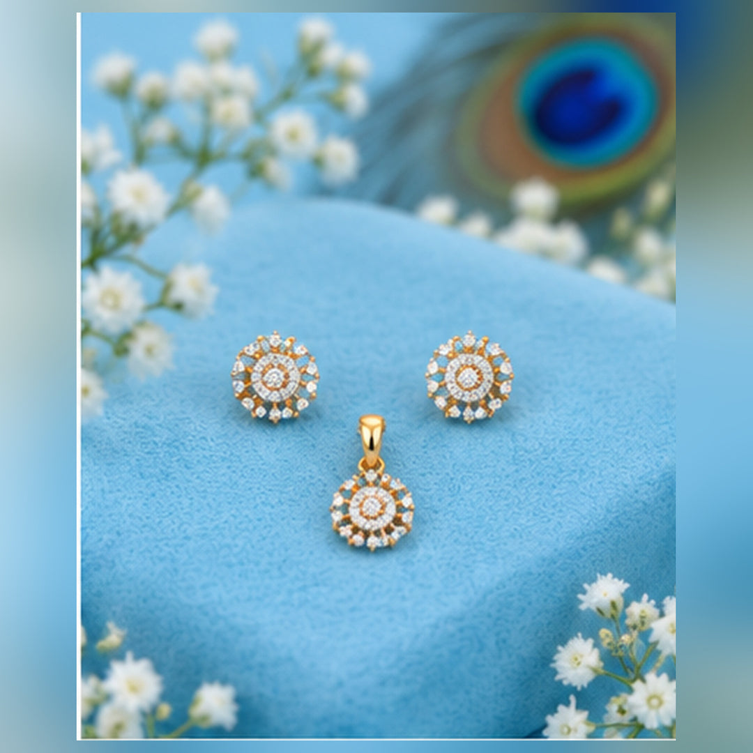 AAA+ Diamond Pendant set