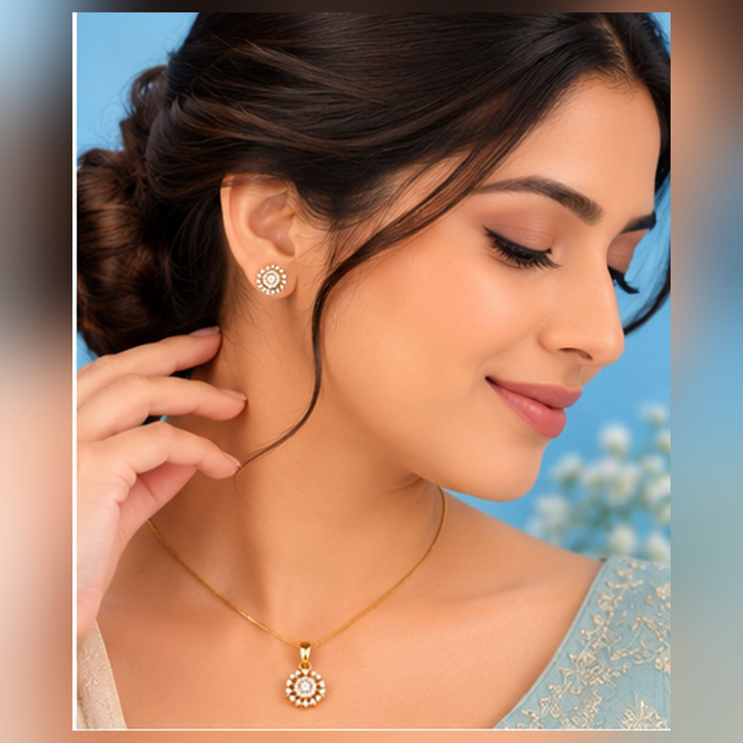 AAA+ Diamond Pendant set