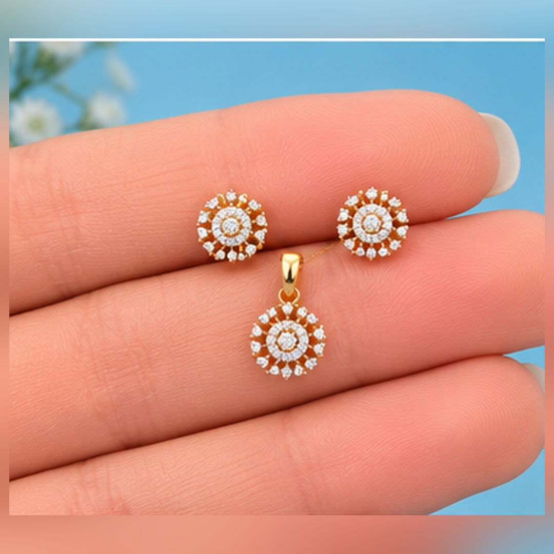 AAA+ Diamond Pendant set