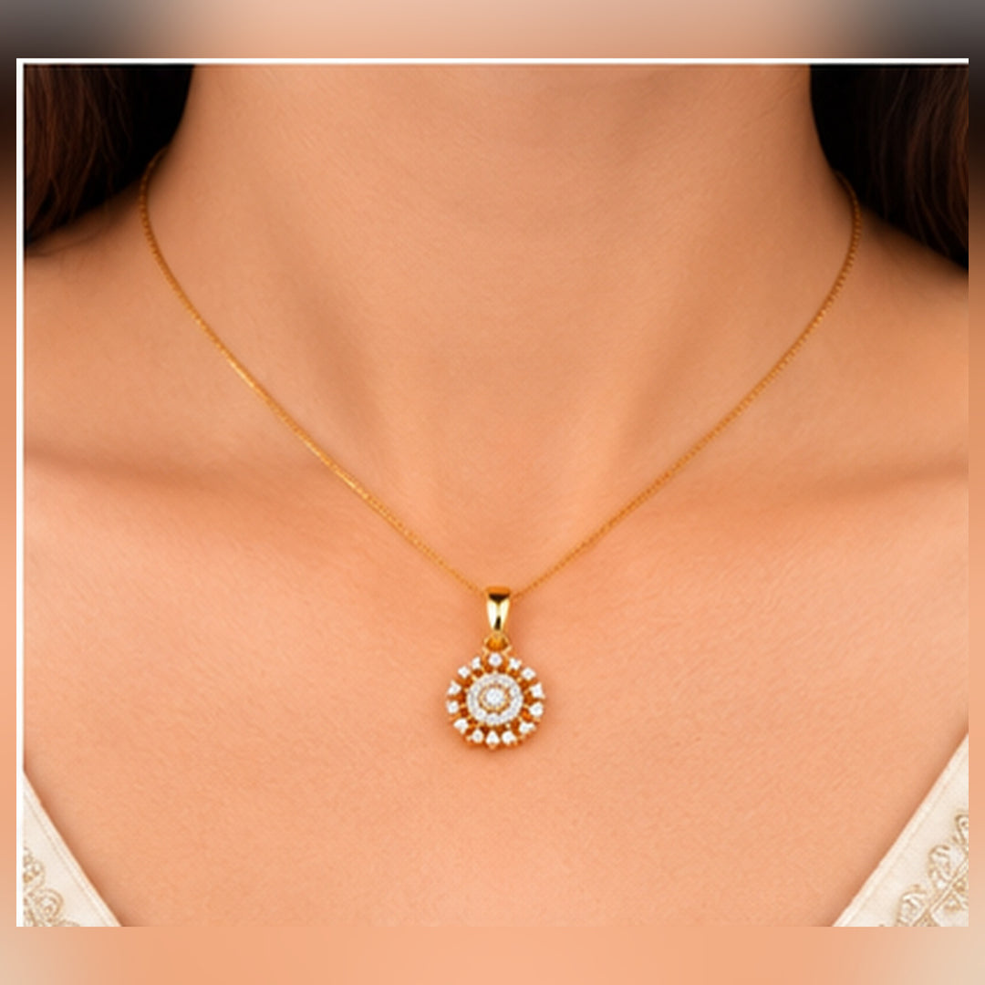 AAA+ Diamond Pendant set