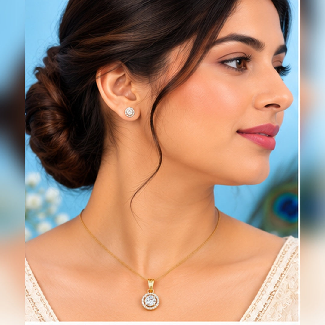 AAA+ Diamond Pendant set