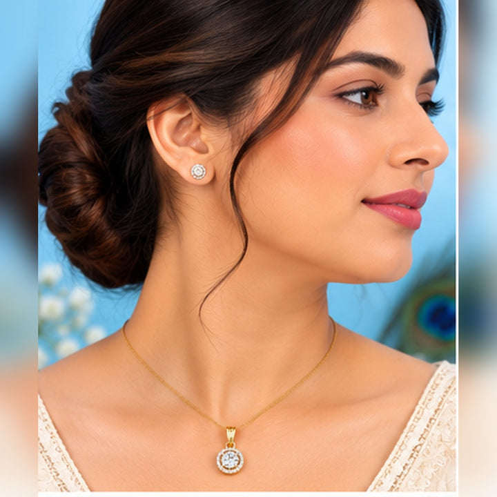 AAA+ Diamond Pendant set