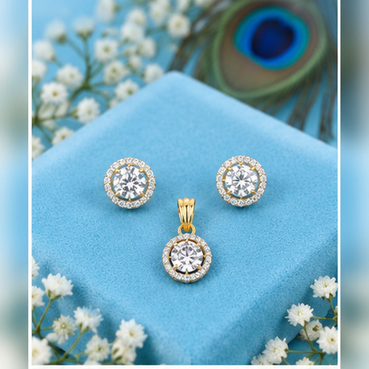 AAA+ Diamond Pendant set