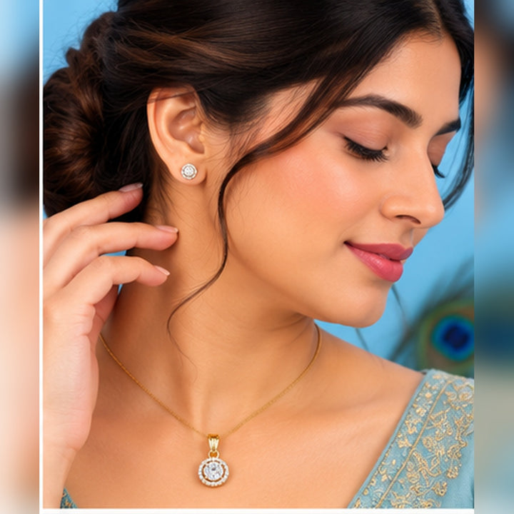 AAA+ Diamond Pendant set