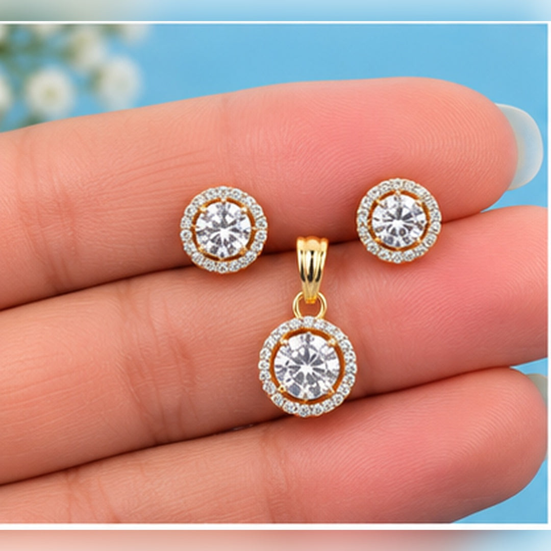AAA+ Diamond Pendant set