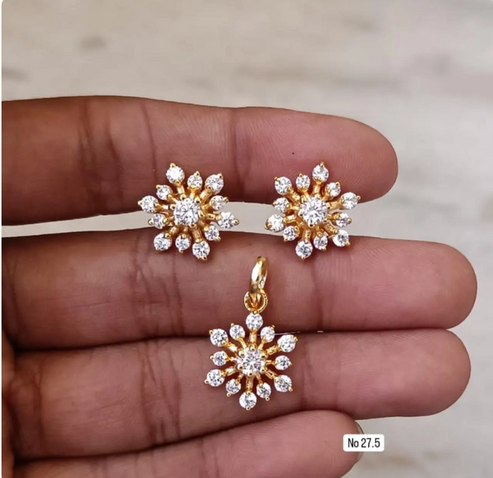 Snow Flake Pendant set