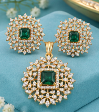 Emerald Pendant set
