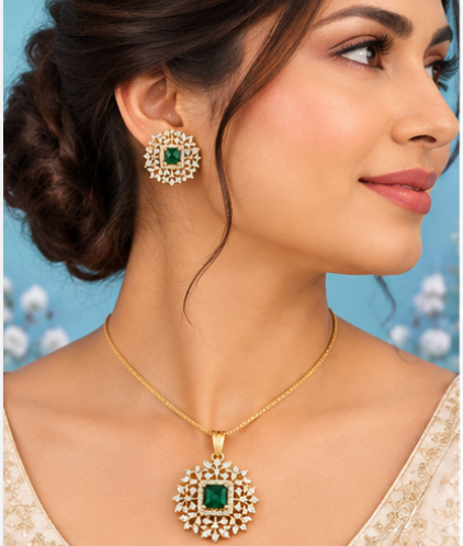 Emerald Pendant set