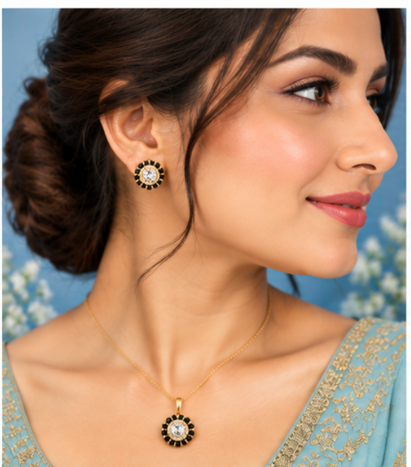 Diamond replica Pendant sets
