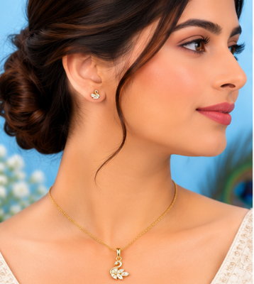 Swan Pendant set