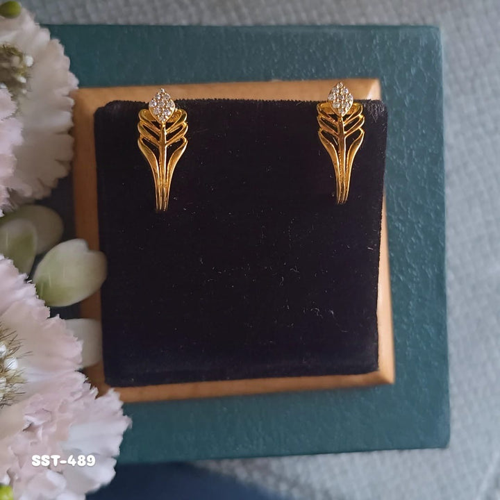 Peacock Feather Silver Studs