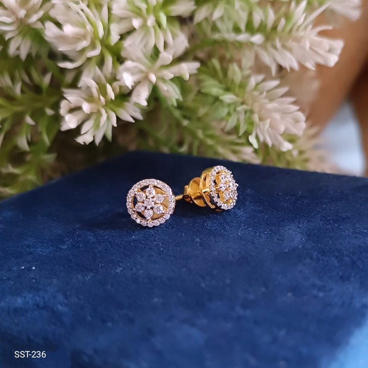 Diamond Replica Silver Studs