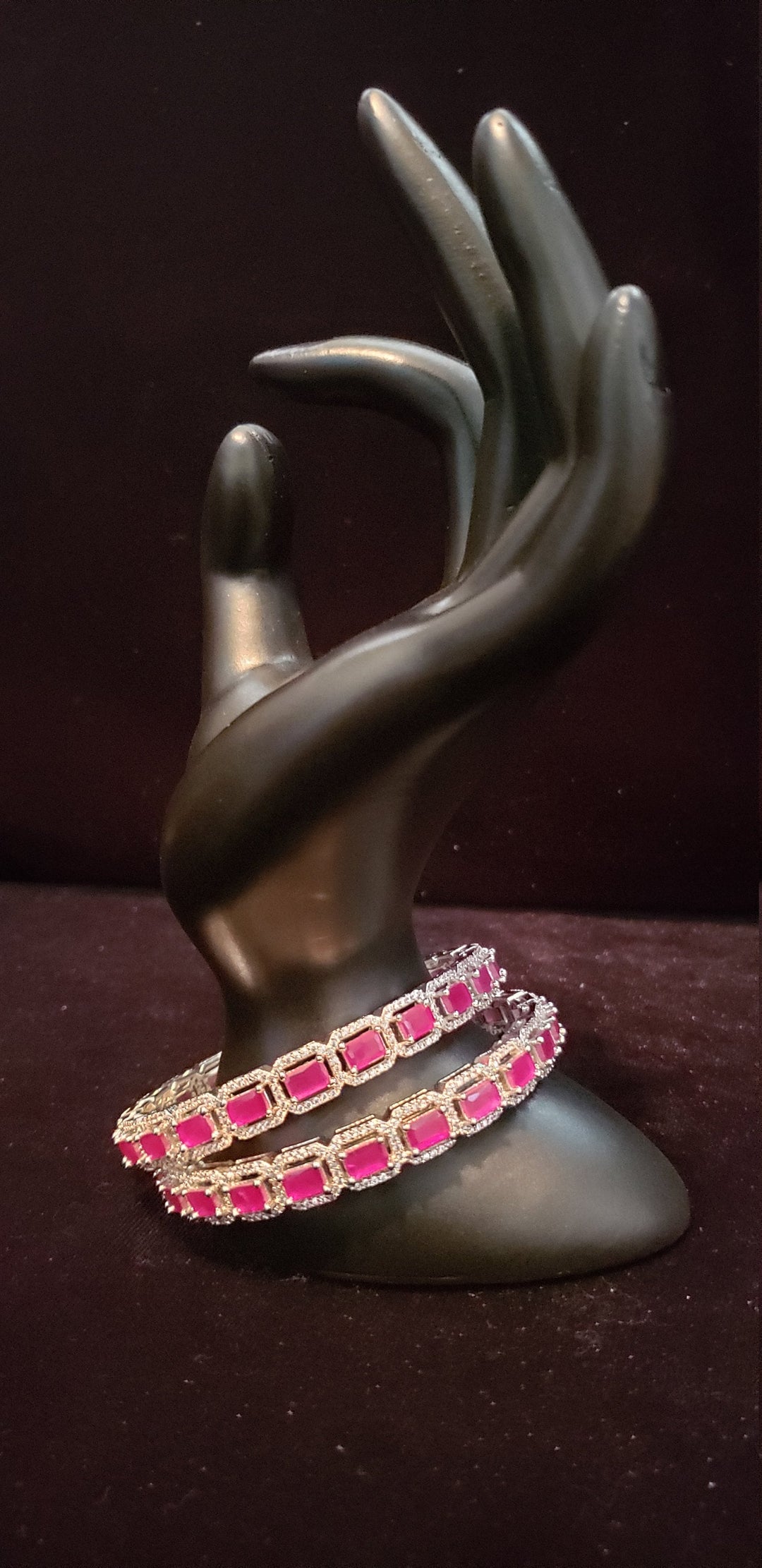 Diamond finish Bangles Set