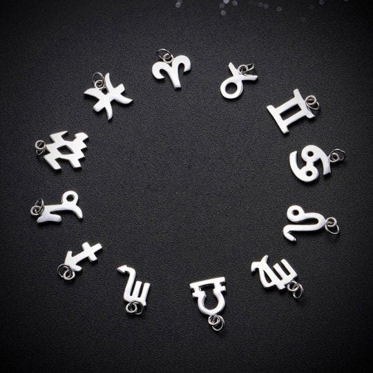 12 Zodiac signs pendents