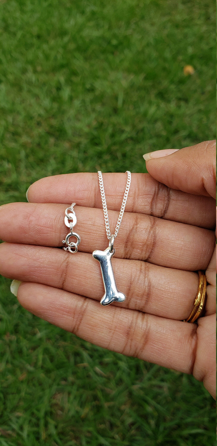 Silver Dog bone charm