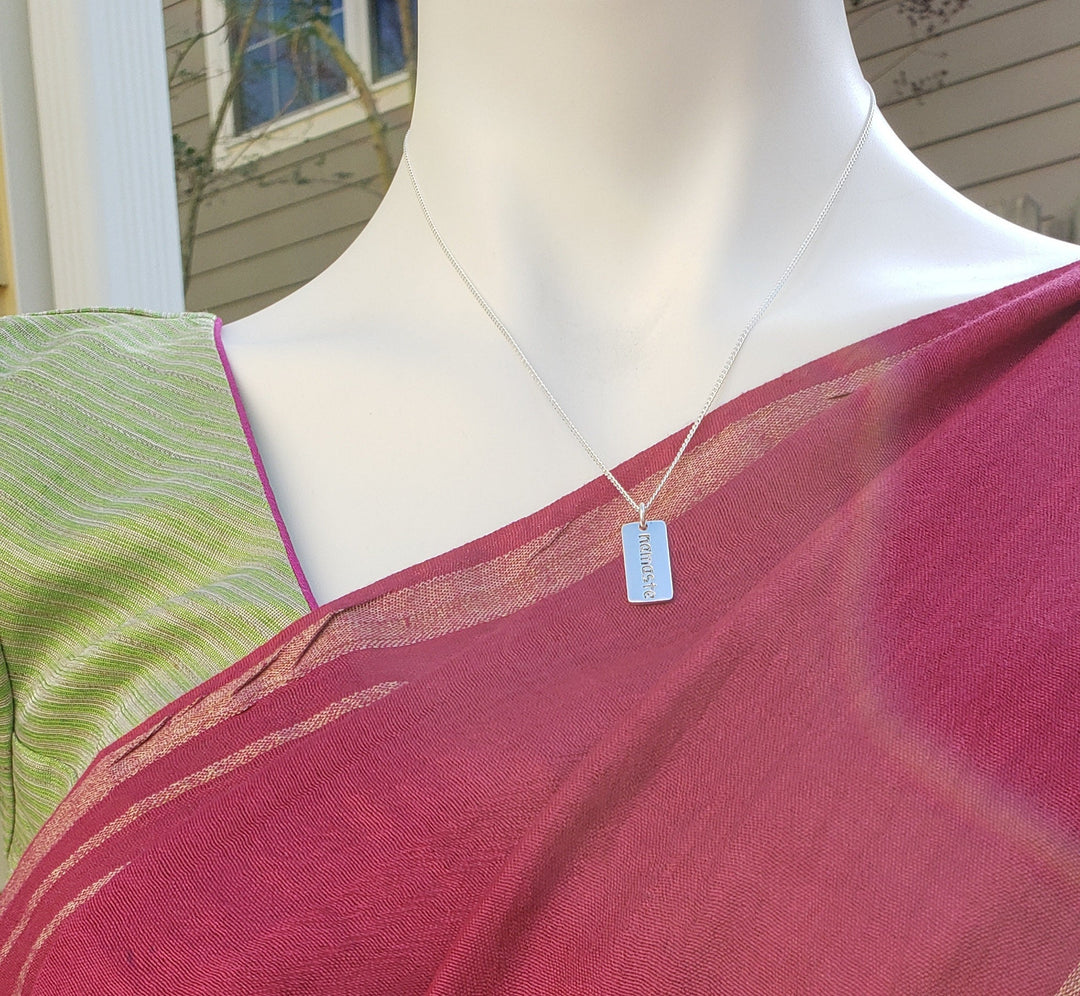Silver Namaste Pendent