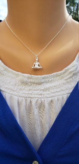 Silver Padmasana Pendant