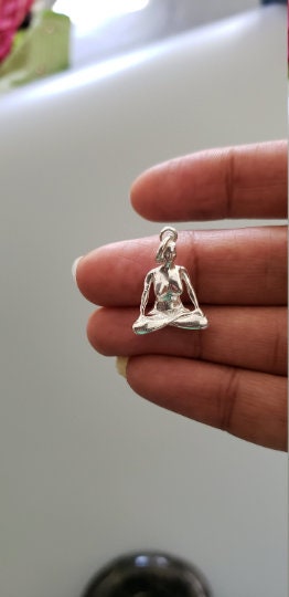 Silver Padmasana Pendant