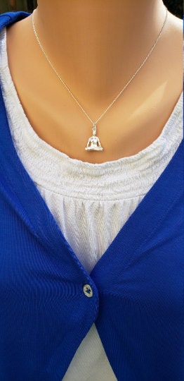 Silver Padmasana Pendant