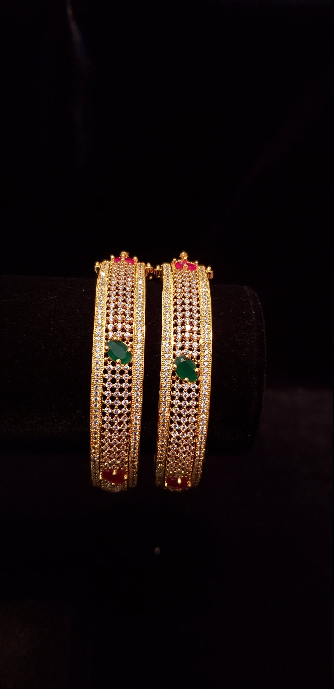 White CZ Bangles Set
