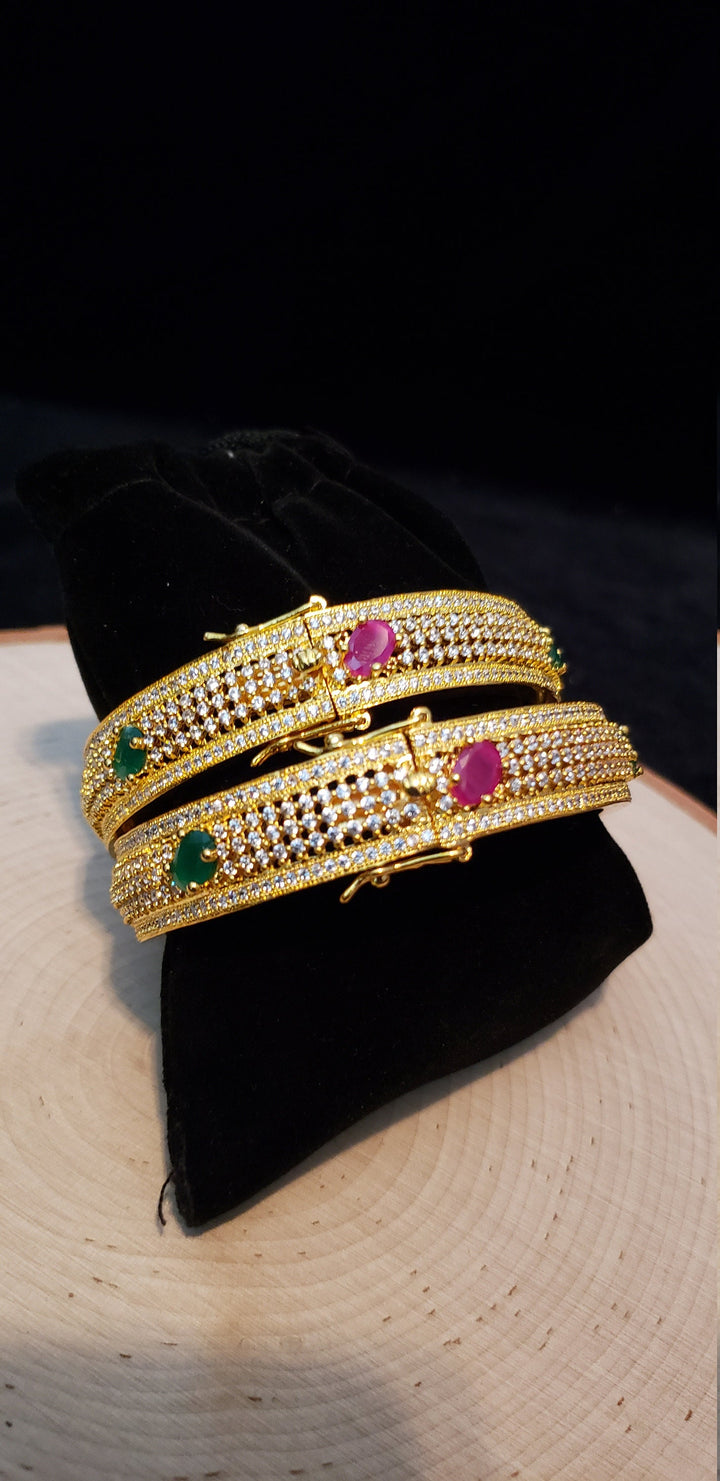 White CZ Bangles Set