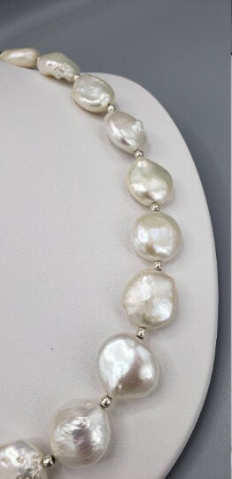 18mm Coin Pearl Necklace