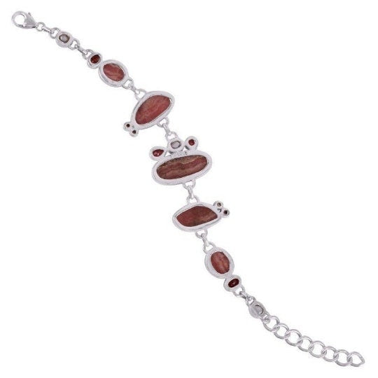 Rhodocrosite Garnet Bracelet
