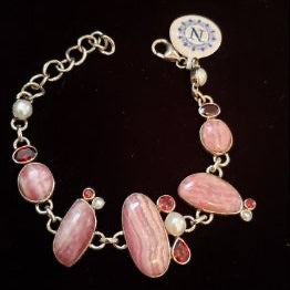Rhodocrosite Garnet Bracelet