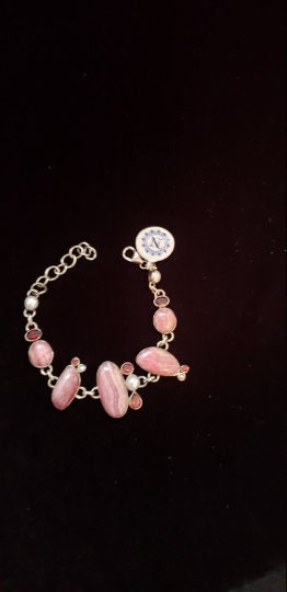 Rhodocrosite Garnet Bracelet