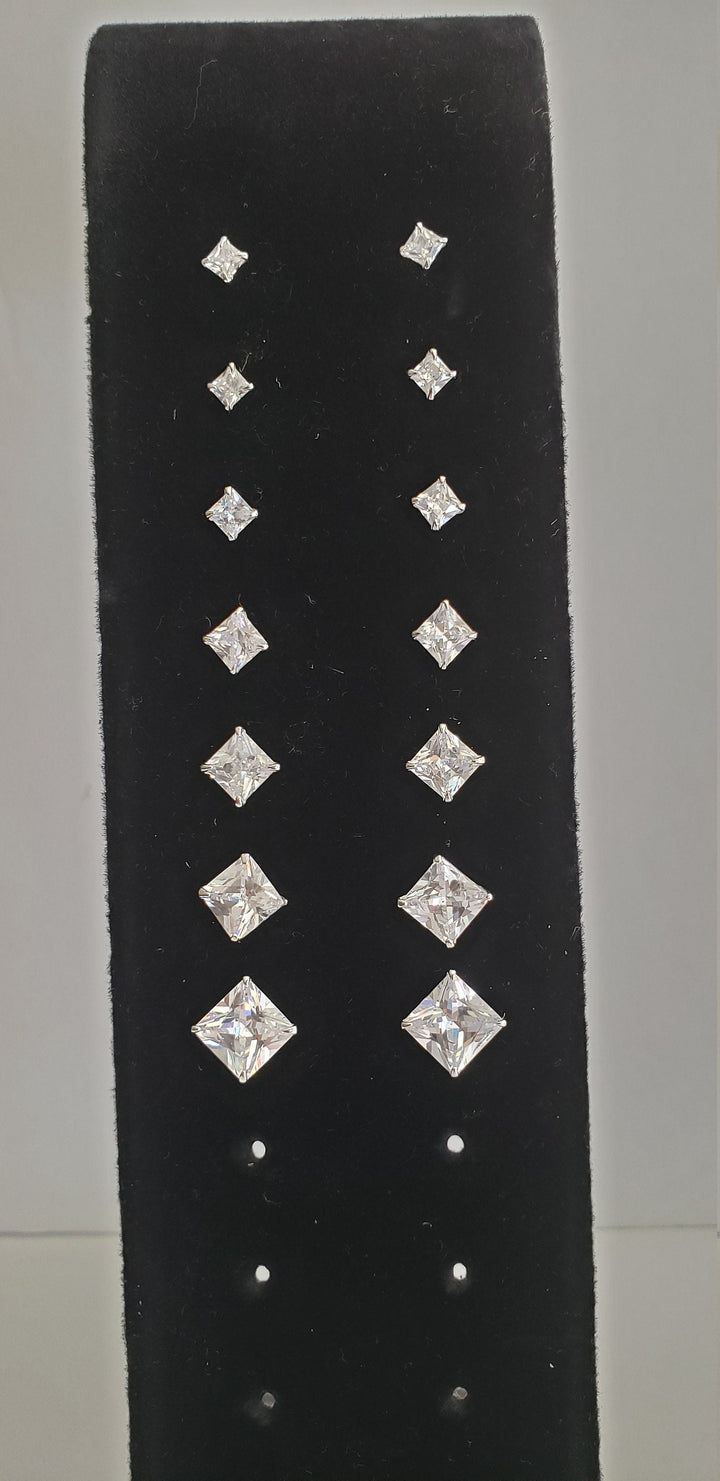 Princess Cut Diamond Studs