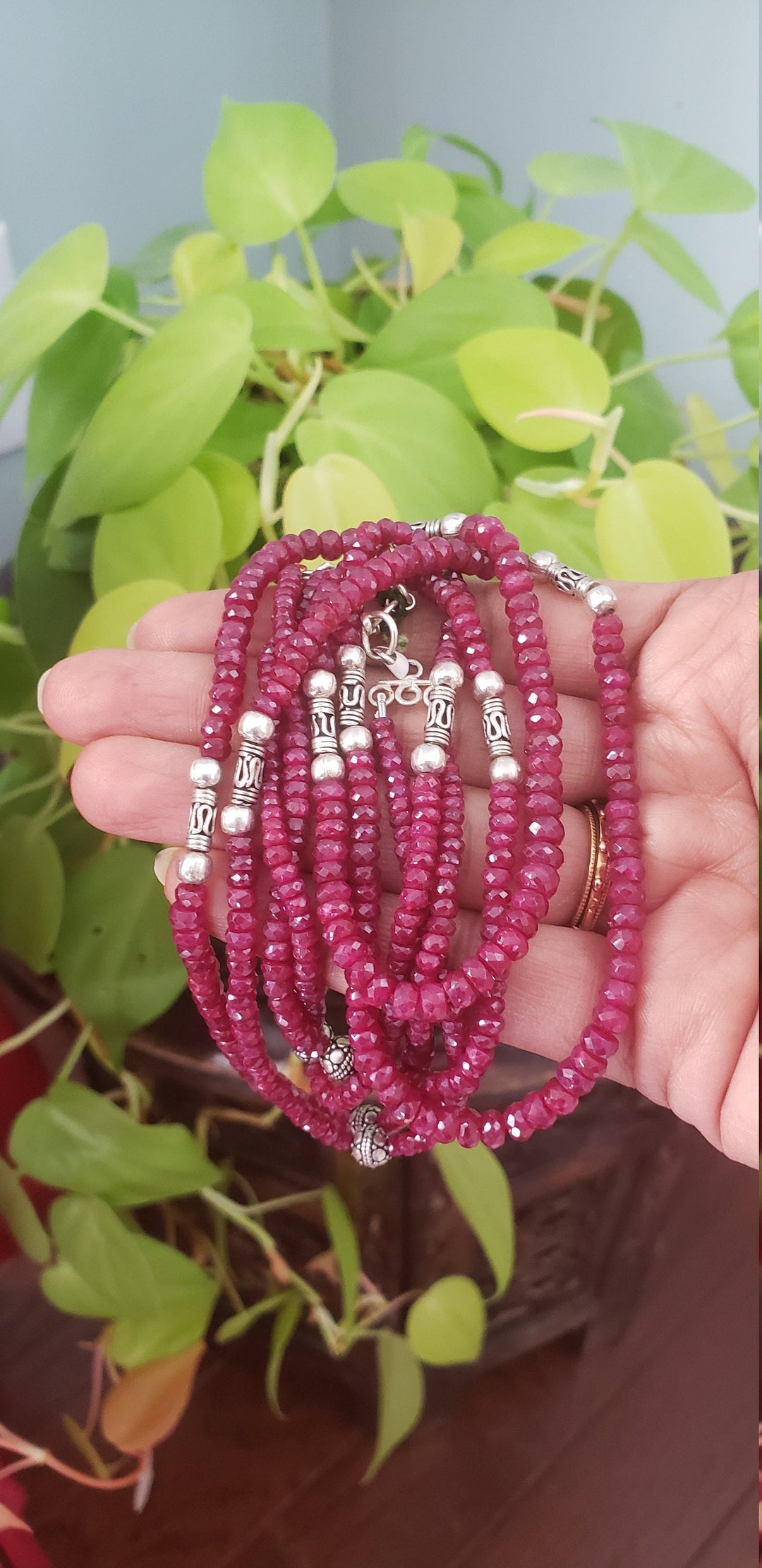 Silver Ruby chain