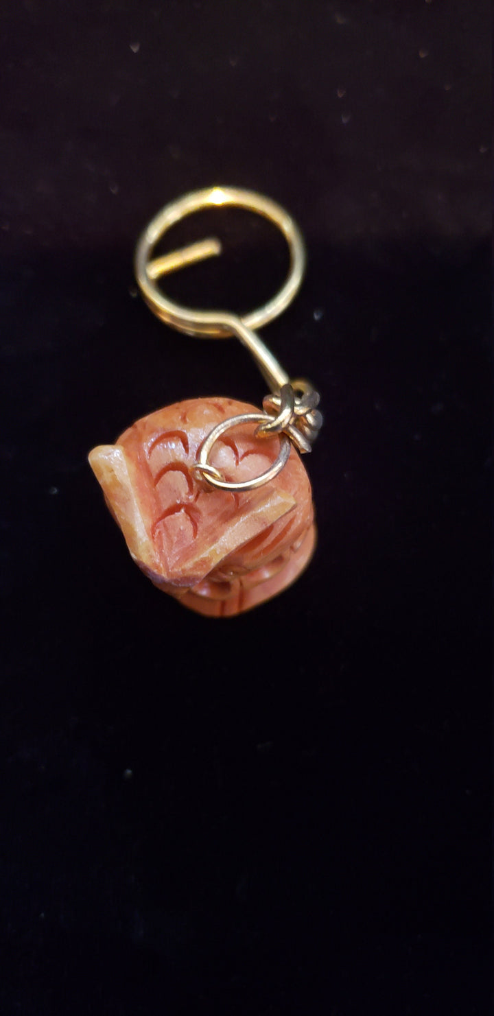 Wooden Owl key chain