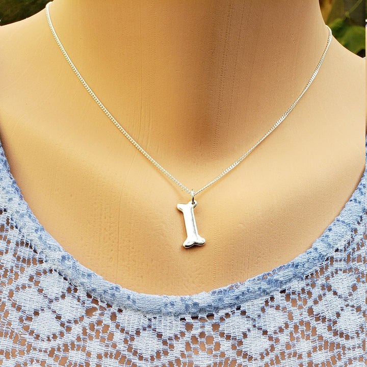 Silver Dog bone charm