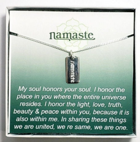 Silver Namaste Pendent