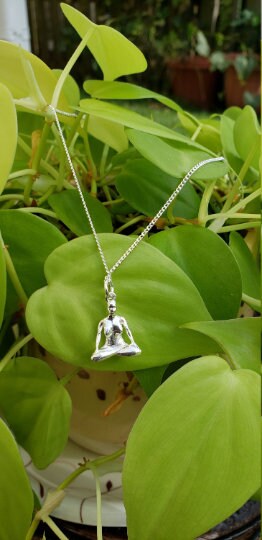 Silver Padmasana Pendant