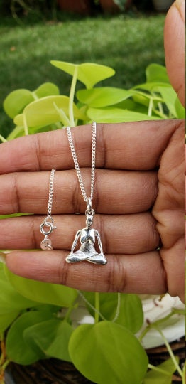 Silver Padmasana Pendant