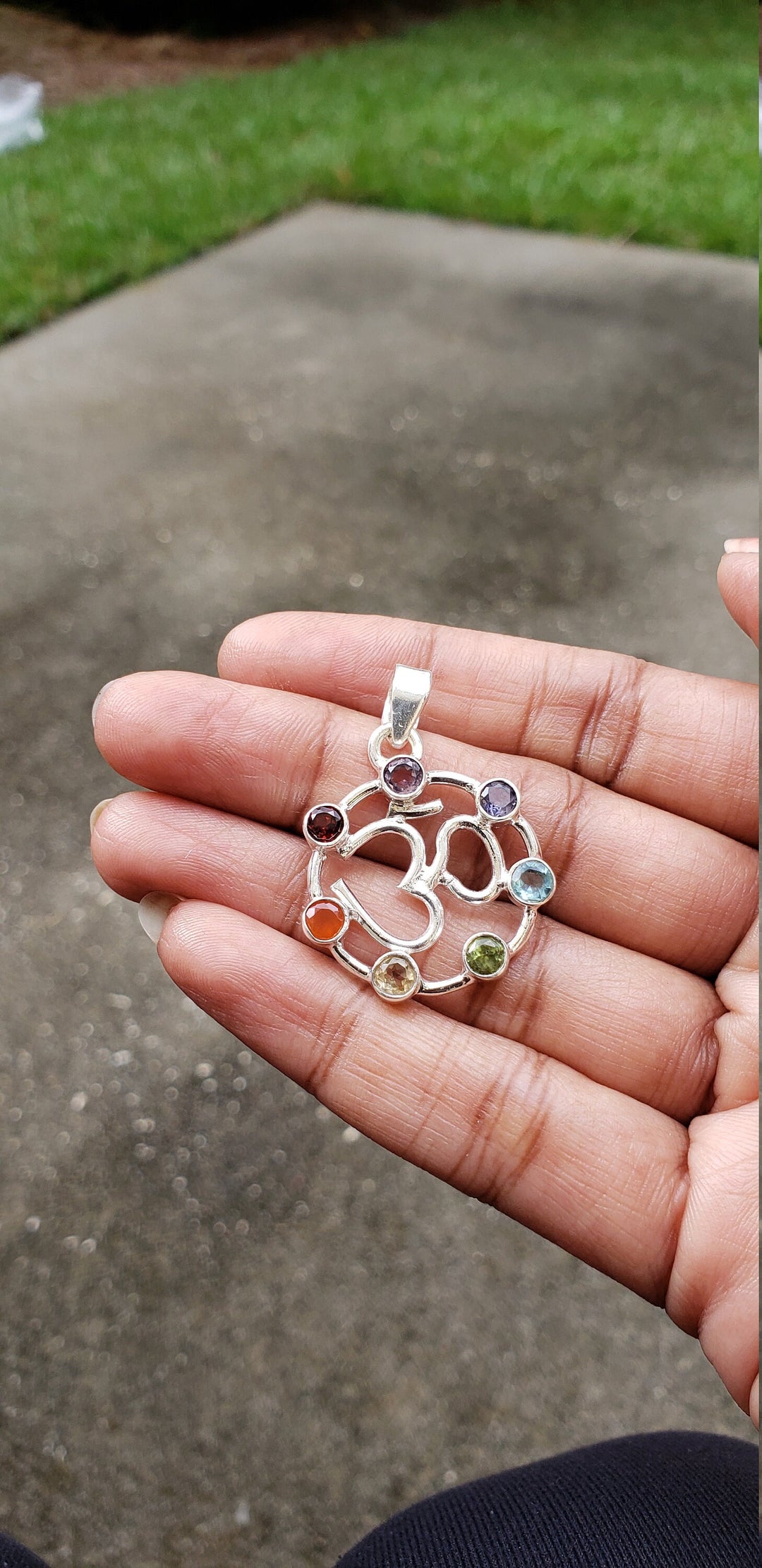 Silver OM Chakra  pendent