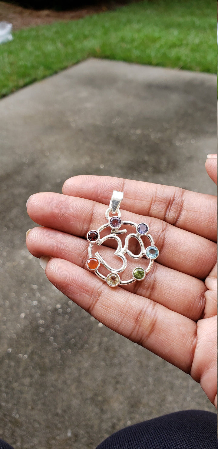 Silver OM Chakra  pendent