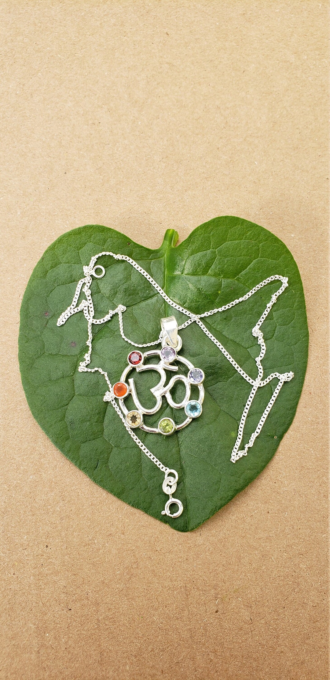 Silver OM Chakra  pendent