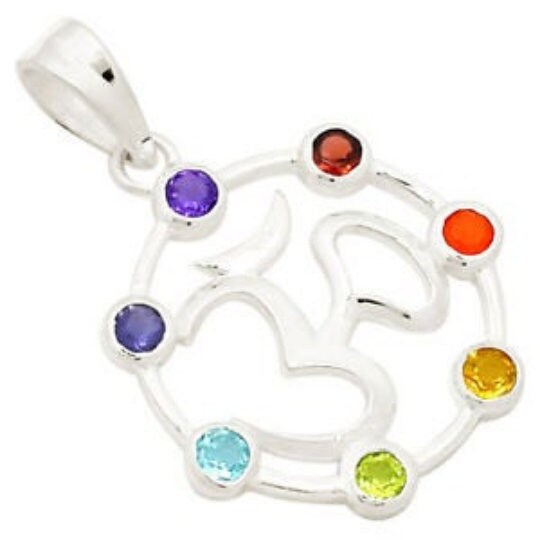Silver OM Chakra  pendent