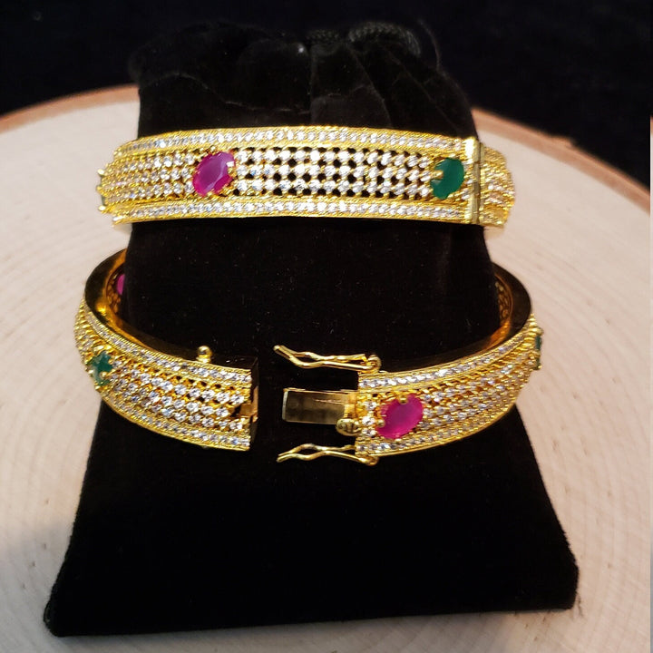 White CZ Bangles Set