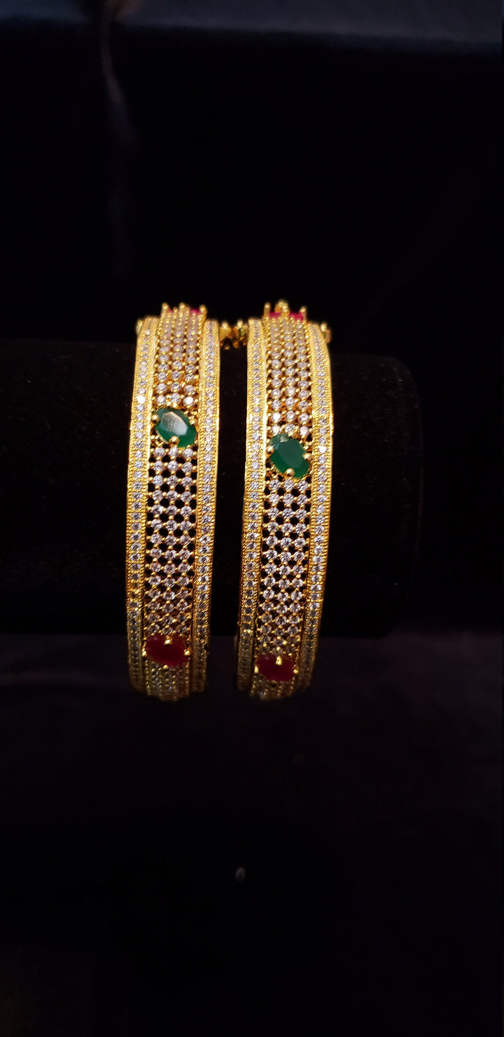 White CZ Bangles Set