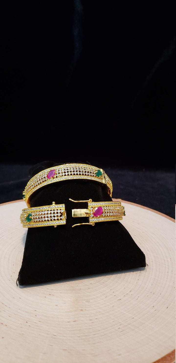 White CZ Bangles Set