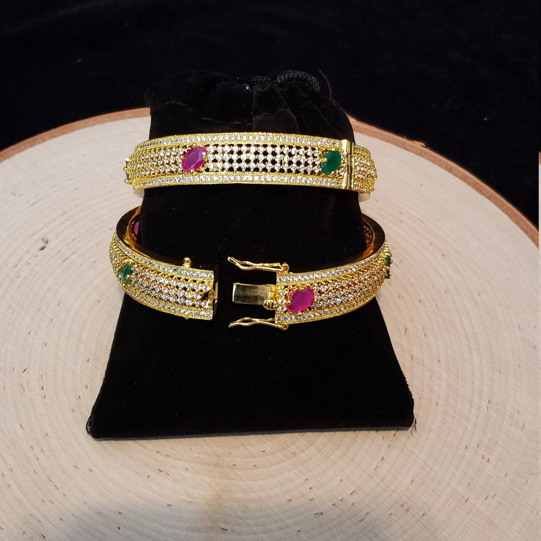 White CZ Bangles Set