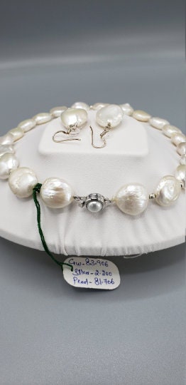 18mm Coin Pearl Necklace
