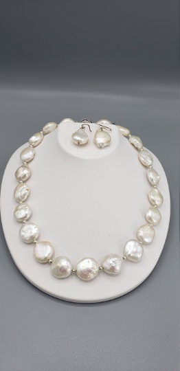 18mm Coin Pearl Necklace