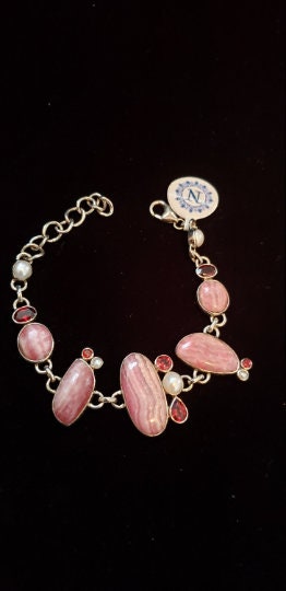 Rhodocrosite Garnet Bracelet