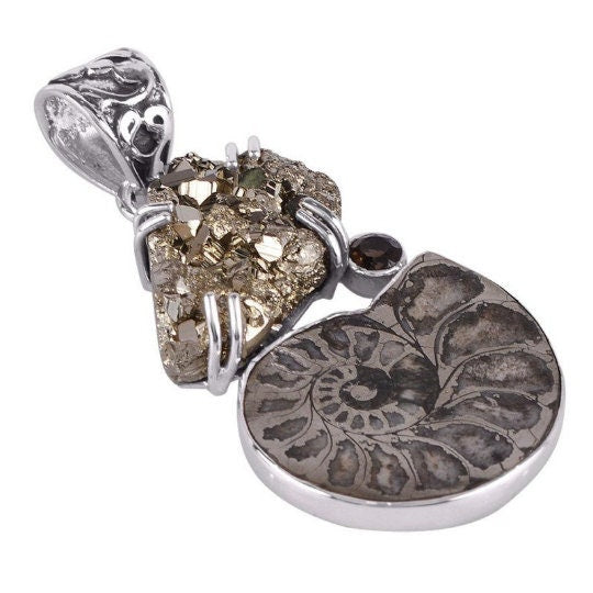 Pyrite Ammonite Smoky
