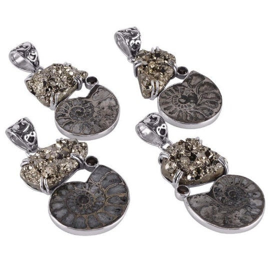 Pyrite Ammonite Smoky