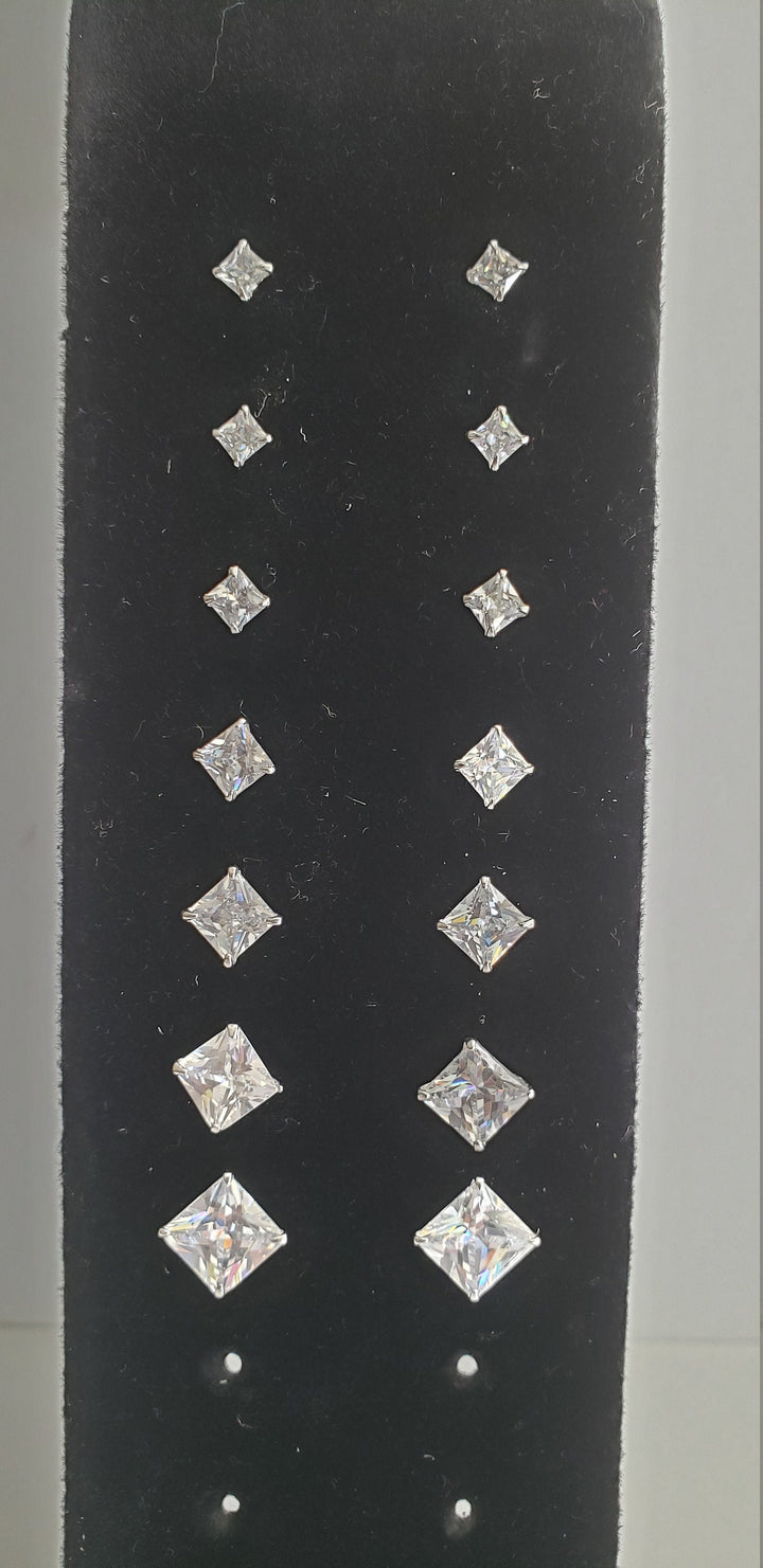 Princess Cut Diamond Studs